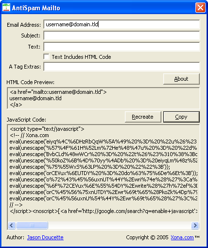 AntiSpam Mailto