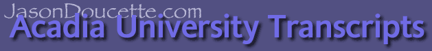 Acadia University Transcripts